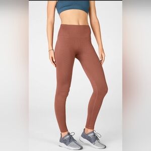 Fabletics High-Waisted Seamless Rib Leggings Size L EUC
